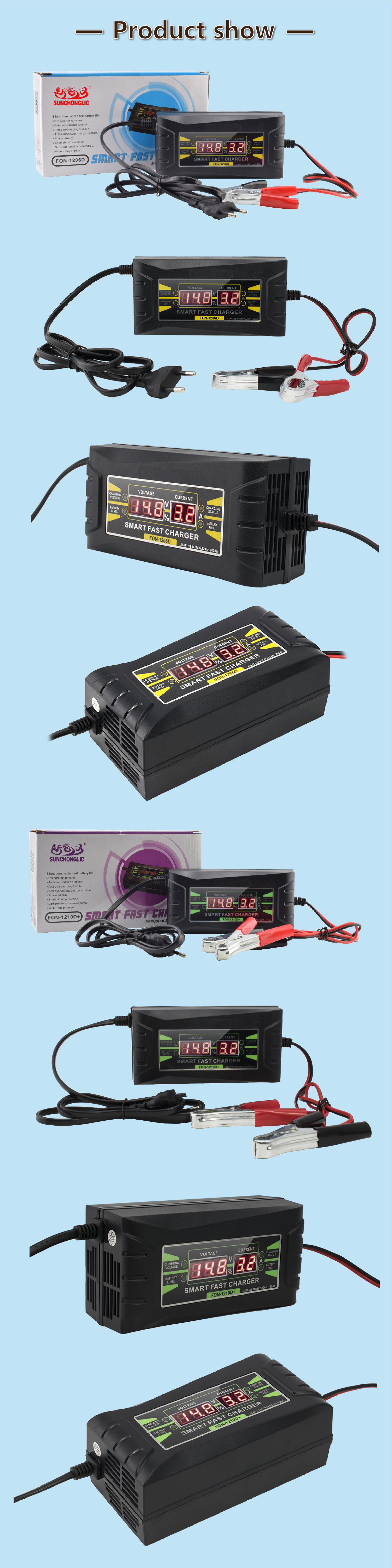 FON-1206D - AGM/GEL Battery Charger - Foshan Sunchonglic Electric Appliance  Co., Ltd.