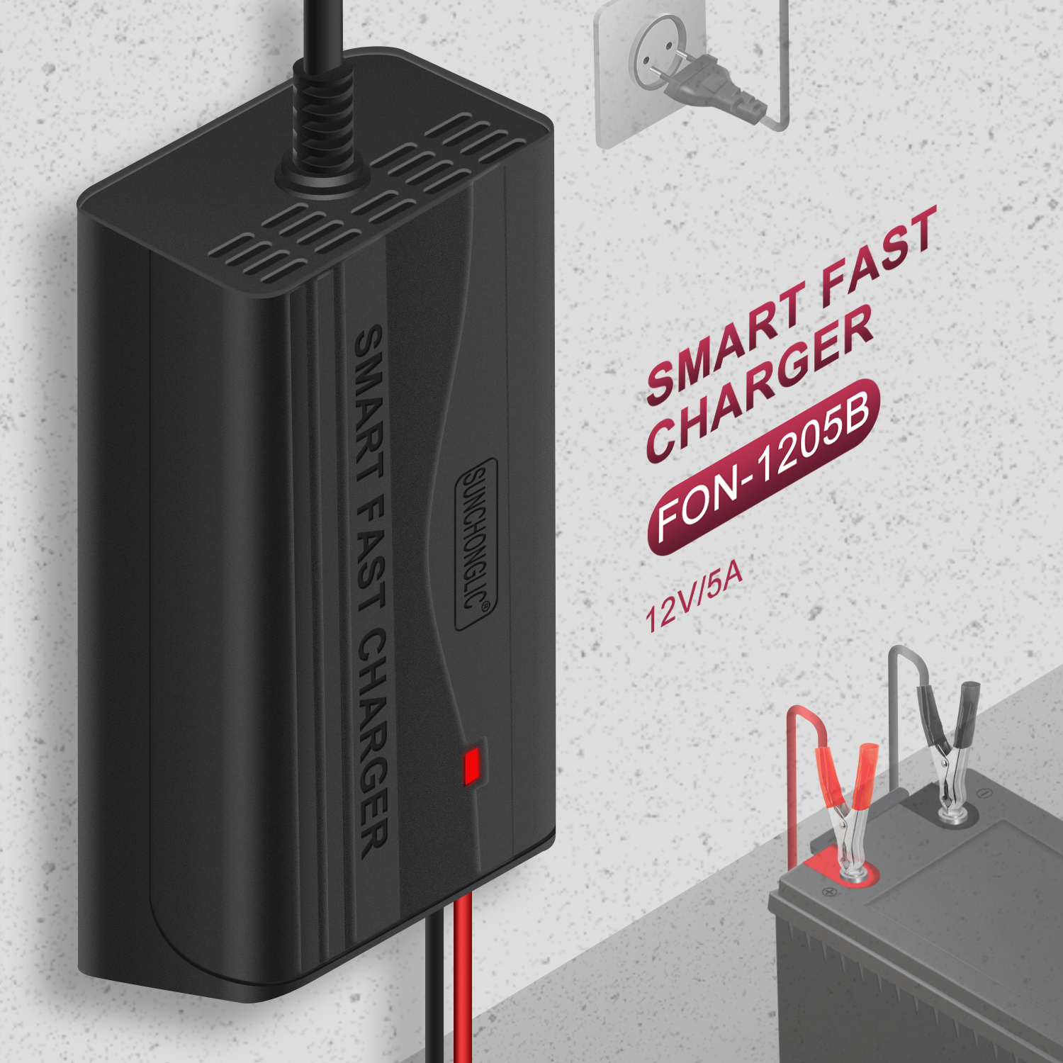 AGM/GEL Battery Charger - FON-1205B