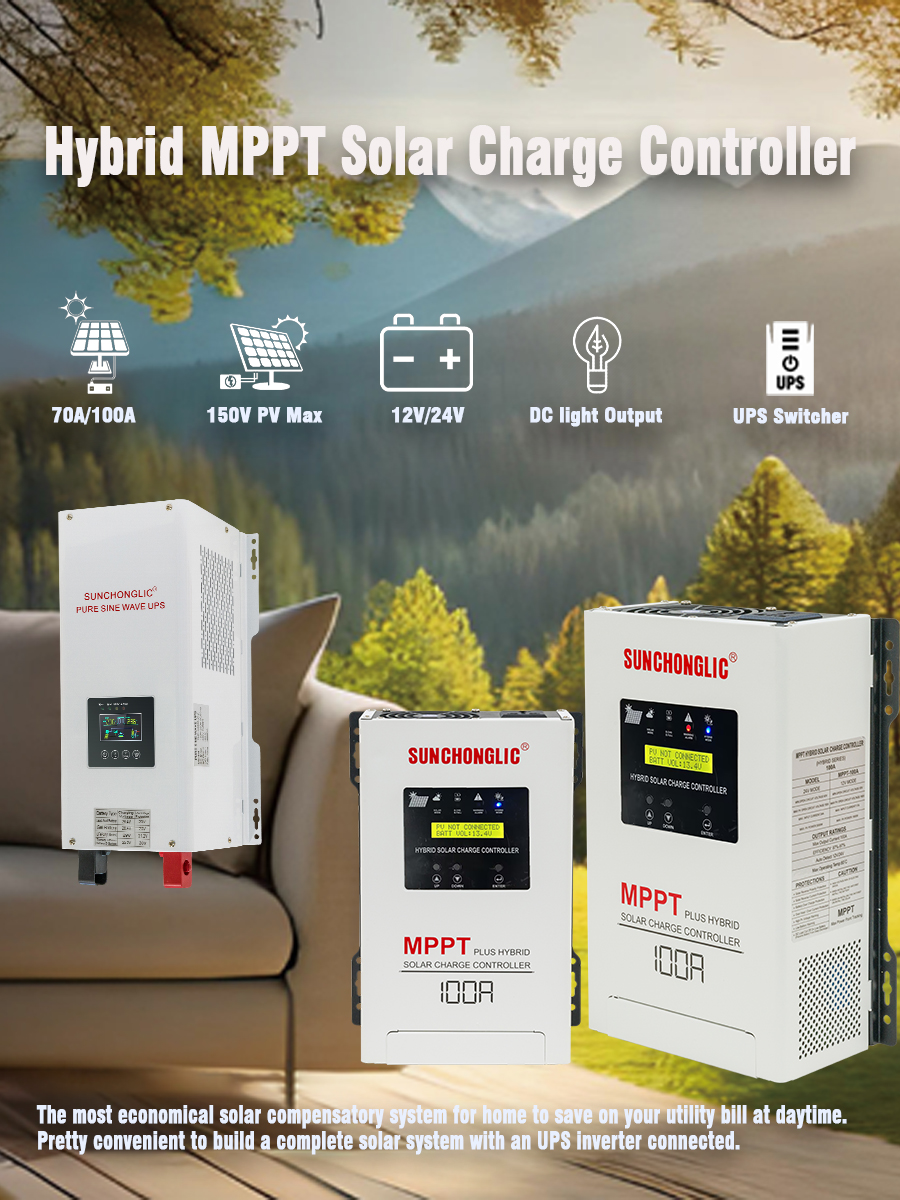 hybrid solar charge controller 100a
