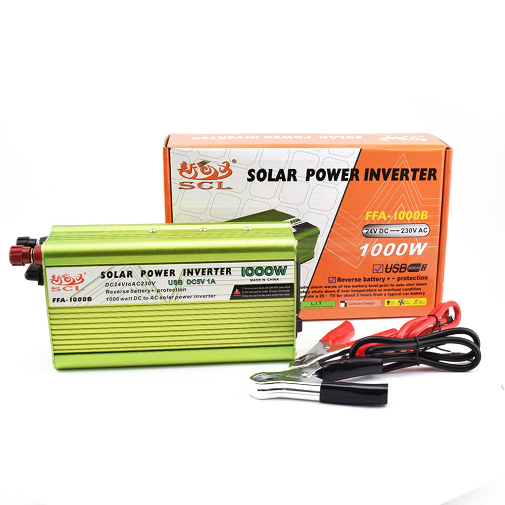 Sunchonglic inverter 24V DC 230V AC 1000W off grid true pure sine wave inverter solar power system 