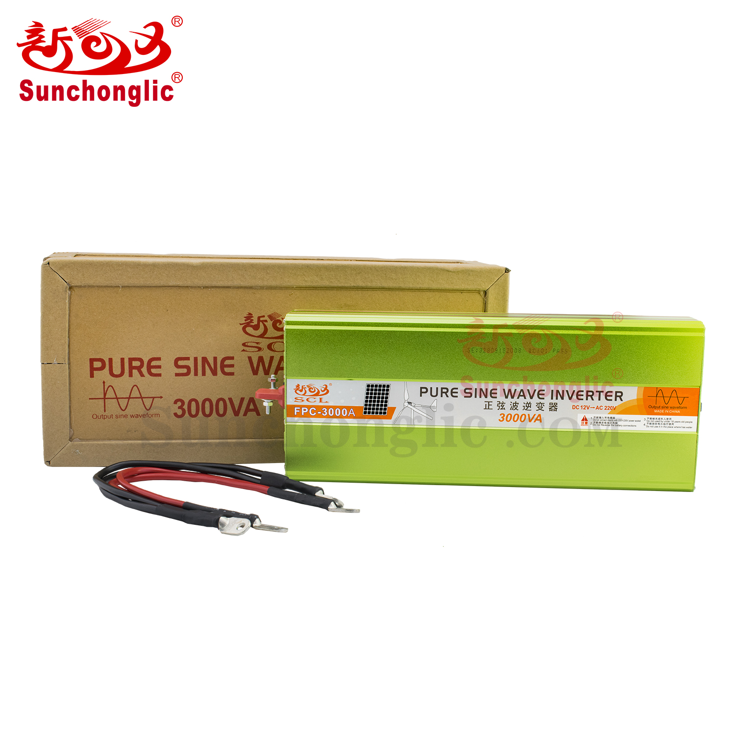 Sunchonglic 3000va 3000w 12v 220v pure sine wave off grid inverter 