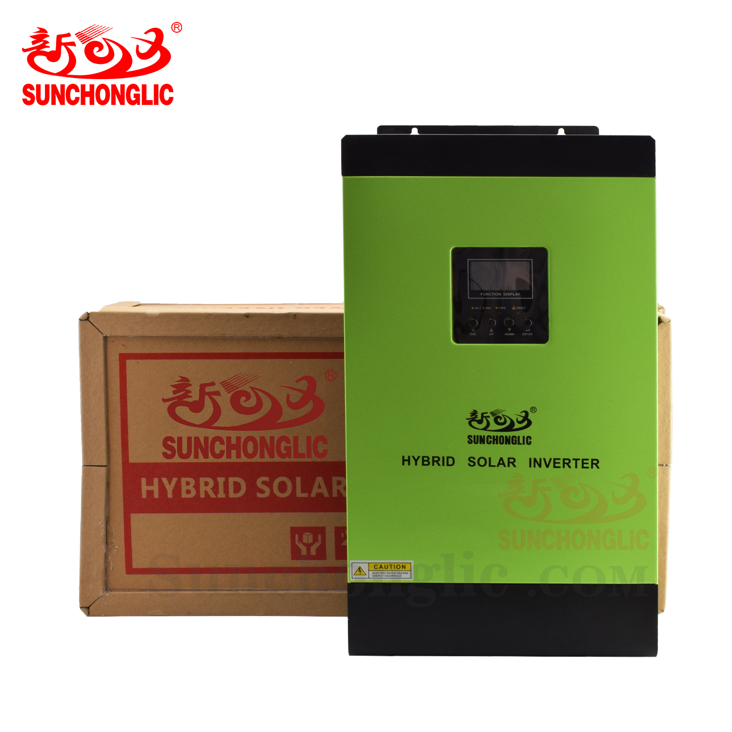 Sunchonglic high frequency 48v 5kva pure sine wave mppt hybrid solar inverter 