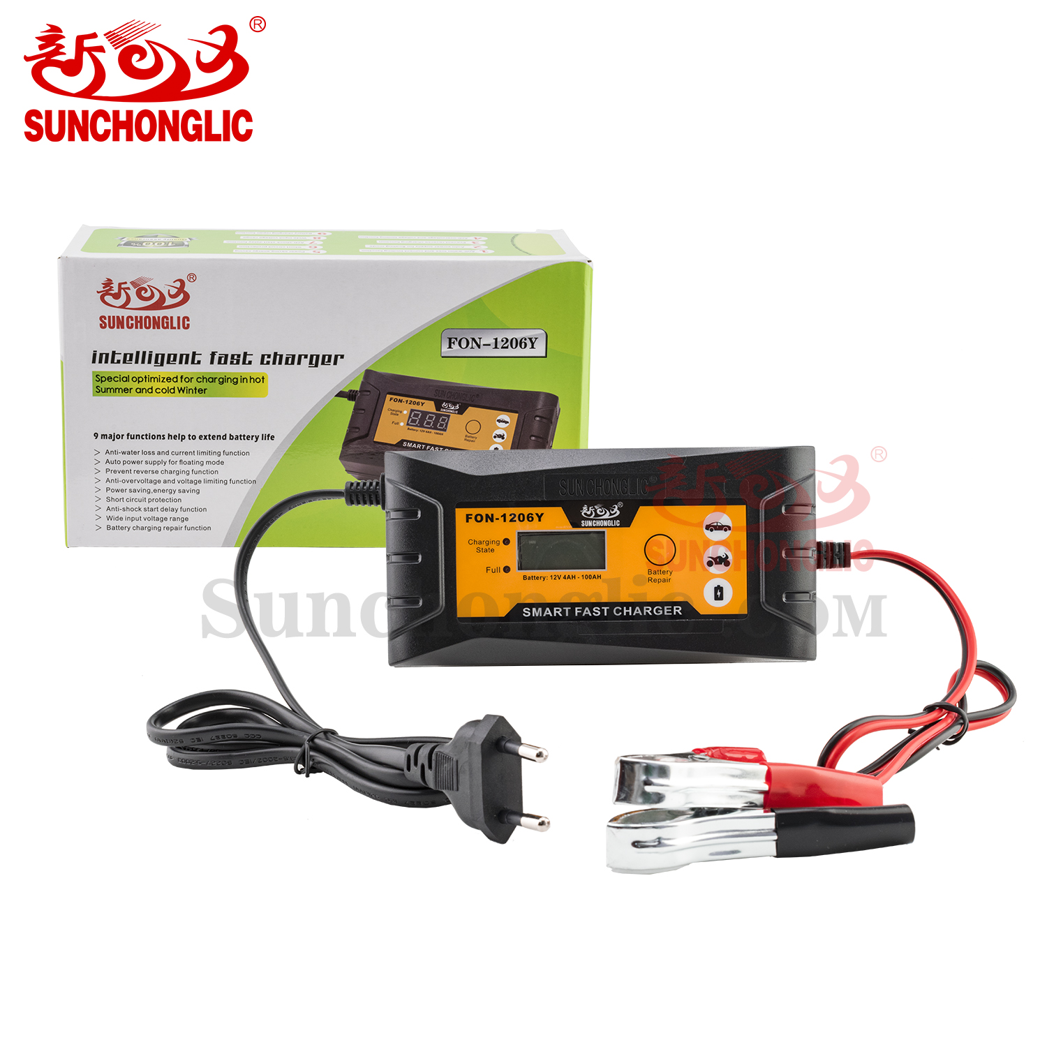 Зарядное устройство Sunchonglic FON-1206D Smart Fast Charger 12V