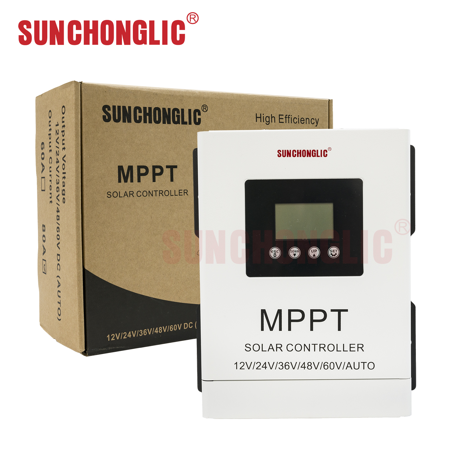 Sunchonglic solar mppt charger 12V 24V 48V 60V 80A solar mppt charge controller