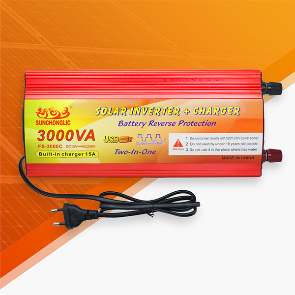 Sunchonglic inverters 12V to 220V 3KW 3000W 3000VA modified sine solar power inverter with 15A battery charger